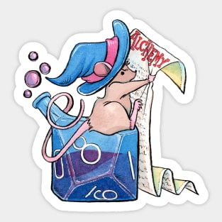 Alchemist Mouse Dungeons and Dragons Inspired Bottle Sticker